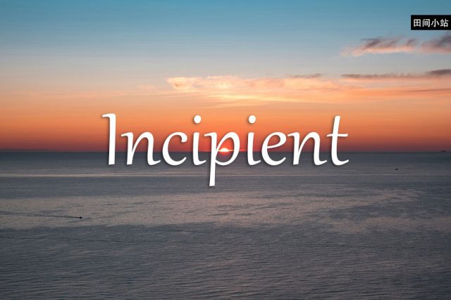 小词详解 | incipient