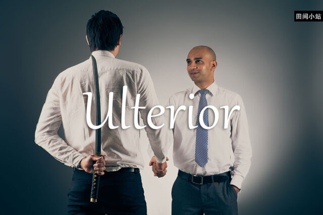 小词详解 | ulterior